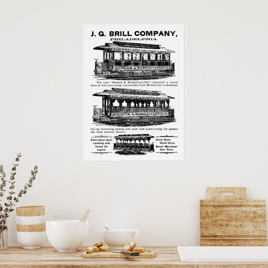 Brill Company Streetcars und Trolleys Poster (Küche)