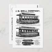 Brill Company Streetcars und Trolleys Postkarte (Vorne/Hinten)