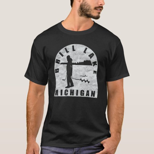Brill Lake Ice Fischen T-Shirt (Vorderseite)