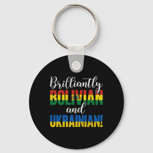 Brillant bolivianisch und ukrainisch gemischte Nat Schlüsselanhänger