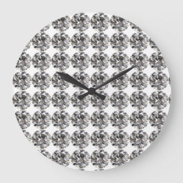 Brillant Round Diamond Große Wanduhr
