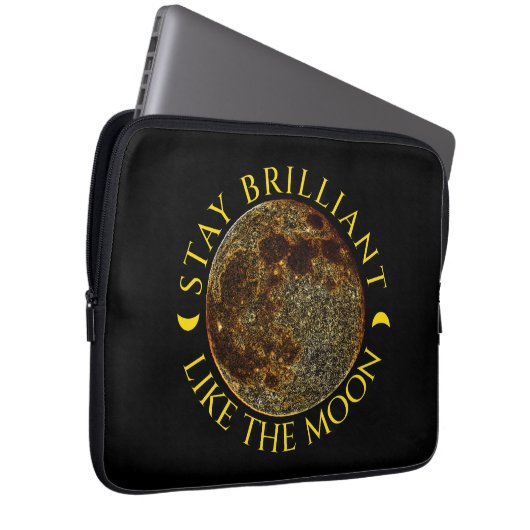 Brillant wie der Mond bleibe - Zitat der Feier Laptopschutzhülle (Vorne Rechts)