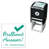 "Brillante Antwort!" + Teacher's Name Rubber Brief Permastempel (Beispiel)
