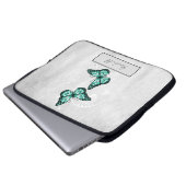 Brillante Aquamarine Schmetterlinge Laptopschutzhülle (Vorne Knopf)