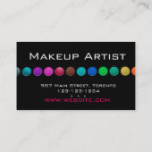 Brillante Artist Palette Business Card Visitenkarte (Rückseite)