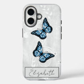 Brillante blaue Schmetterlinge Case-Mate iPhone Hülle (Rückseite)