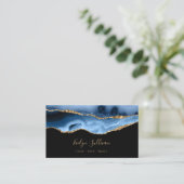 brillante blaue Visitenkarte (Stehend Vorderseite)