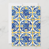 Brillante Blauzungentafel Hochzeit Einladung (Rückseite)