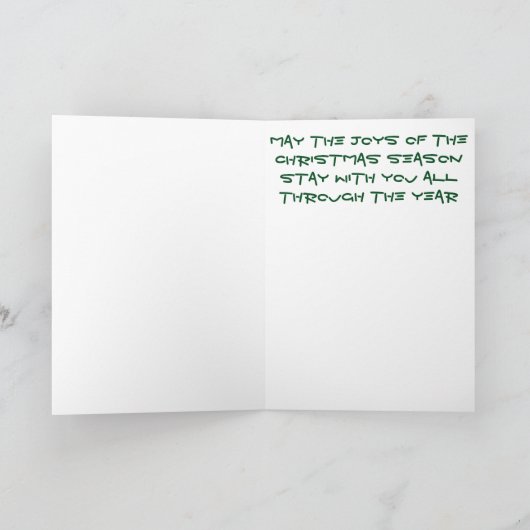 Brillante Bleistiftzeichenkarte Feiertagskarte (Innenseite)