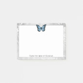 Brillante Blue Butterfly Notes Post-it Klebezettel (Vorderseite)