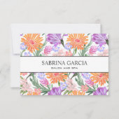 Brillante Blume | Violet Blue orange Geschenkkarte (Vorderseite)