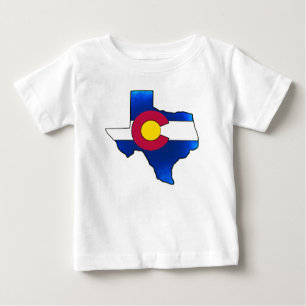 Brillante Colorado Fahne Texas Kontur Säugling-Sh Baby T-shirt