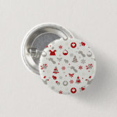 Brillante Coole Weihnachtsschmuck Button (Vorne & Hinten)