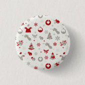 Brillante Coole Weihnachtsschmuck Button (Vorderseite)