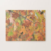 Brillante farbenfrohe Herbstlaub Familienspass Puzzle (Horizontal)