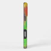 Brillante Farbwellen Abstrakte Kunst iPhone Hülle (Rechte Seite)
