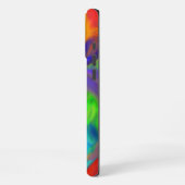 Brillante Farbwellen Abstrakte Kunst iPhone Hülle (Linke Seite)