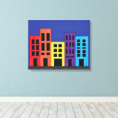 Brillante Gebäude Canvas Print Leinwanddruck (Insitu (Holzboden))