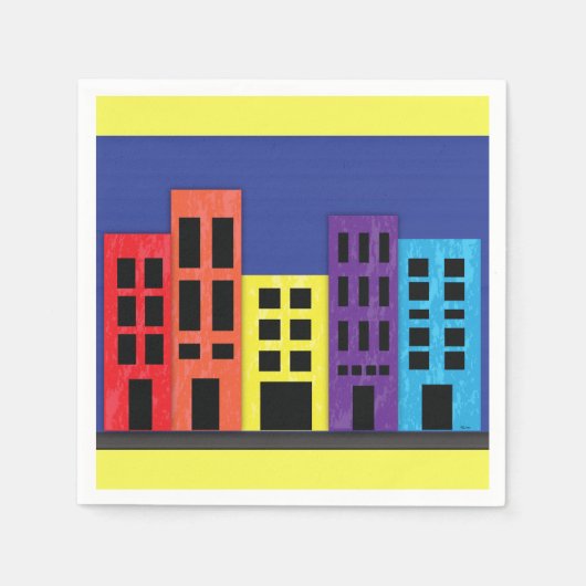 Brillante Gebäude Napkins Serviette (Vorderseite)