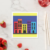 Brillante Gebäude Napkins Serviette (Beispiel)