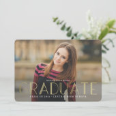 Brillante Geist Abschluss Ankündigung Einladung (Stehend Vorderseite)