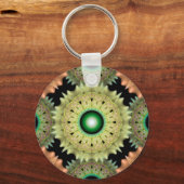 Brillante gelbe, fröhliche Dekoration Schlüsselanhänger (Vorderseite)