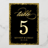 Brillante Glow REAL FOIL Tischnummer Card (Vorderseite)