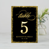 Brillante Glow REAL FOIL Tischnummer Card (Stehend vorne)