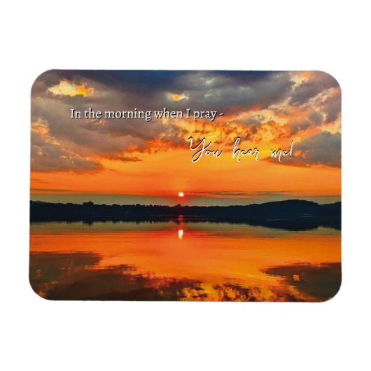 Brillante glühende Wolken im Morgengrauen Foto Mag Magnet (Horizontal)