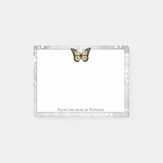 Brillante Gold Butterfly Notes Post-it Klebezettel (Vorderseite)