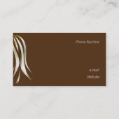 Brillante graue und gelbe, hölzerne Haare Visitenkarte (Rückseite)