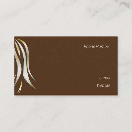 Brillante graue und gelbe, hölzerne Haare Visitenkarte (Rückseite)