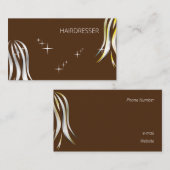 Brillante graue und gelbe, hölzerne Haare Visitenkarte (Vorne/Hinten)