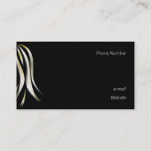 Brillante graue und gelbe, hölzerne Haare Visitenkarte (Rückseite)