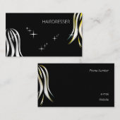 Brillante graue und gelbe, hölzerne Haare Visitenkarte (Vorne/Hinten)