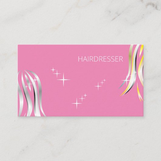 Brillante graue und gelbe, hölzerne Haare Visitenkarte (Vorderseite)