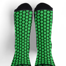Brillante Green Fraktal Ice Pattern Socken