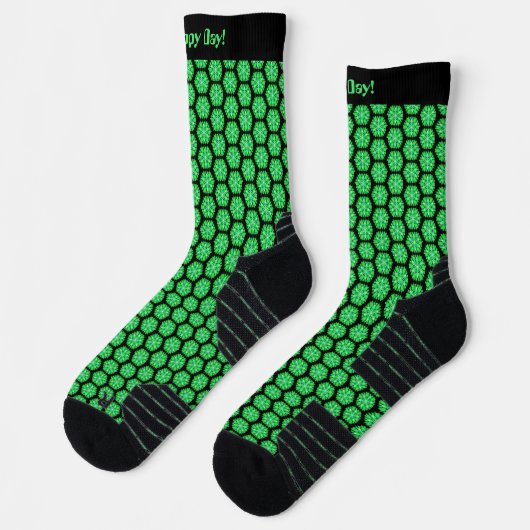Brillante Green Fraktal Ice Pattern Socken (Links)
