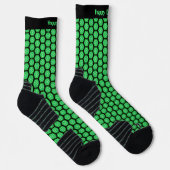 Brillante Green Fraktal Ice Pattern Socken (Rechts)