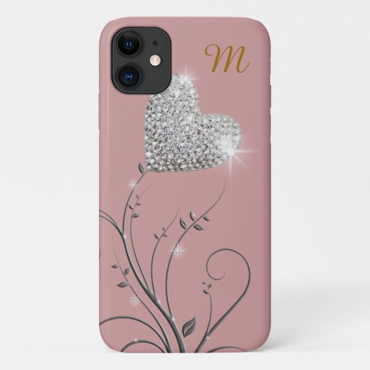 brillante Herz-Blume Case-Mate iPhone Hülle (Rückseite)