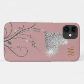 brillante Herz-Blume Case-Mate iPhone Hülle (Rückseite (Horizontal))