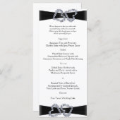 Brillante Herzen: Black Ribbon and Diamond Menu Menükarte (Vorne/Hinten)