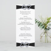 Brillante Herzen: Black Ribbon and Diamond Menu Menükarte (Stehend Vorderseite)