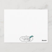 Brillante Herzen: Schwarze Schleife und D-Tischnum Postkarte (Rückseite)