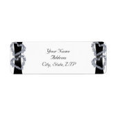 Brillante Herzen: schwarze Schleife und DiamantenH (Vorne)