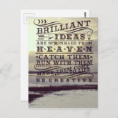 Brillante Idee vom Himmel Sei kreativ gefroren See Postkarte (Vorne/Hinten)