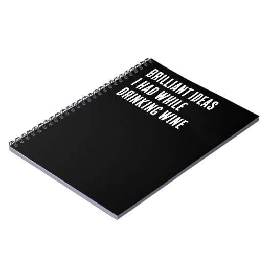 Brillante Ideen, die ich beim Trinken von Wein hat Notizblock (Linke Seite)