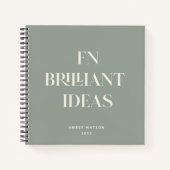 Brillante Ideenplaner Moderne, maßgeschneiderte Bi Notizblock (Vorderseite)