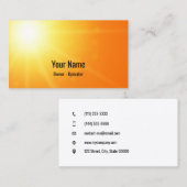 Brillante, individuell einstellbare Orange Visitenkarte (Vorne/Hinten)