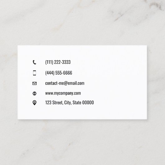 Brillante, individuell einstellbare Orange Visitenkarte (Rückseite)